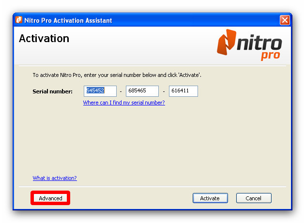 nitro pro 7 activation code serial 12